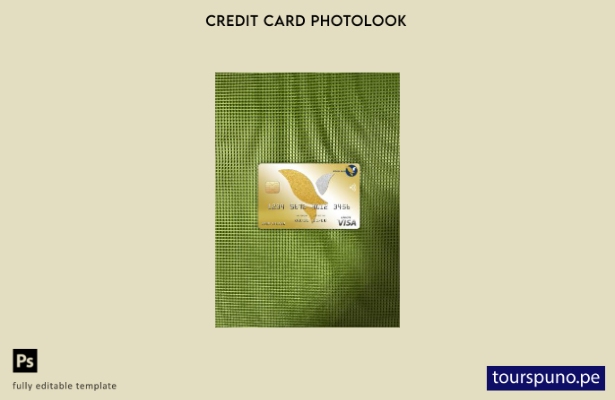listo para imprimir plantilla frontal de aspecto fotográfico de tarjeta visa  65